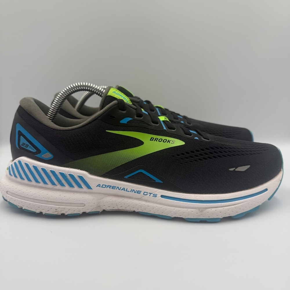 Brooks Adrenaline GTS 23 Mens Size 11 Black Blue White Athletic Running Sneakers